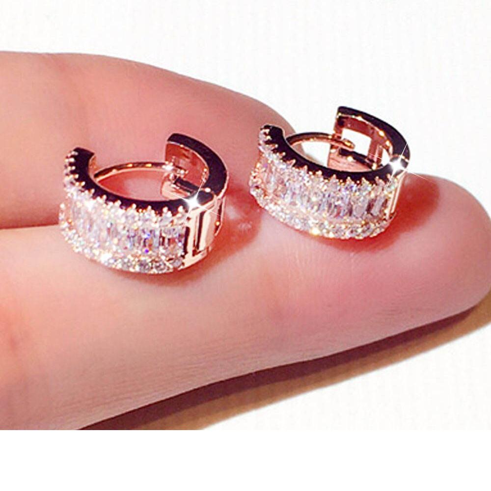 New Super Micro Inlaid Rhinestone Temperament Luxury Ear Stud for Women